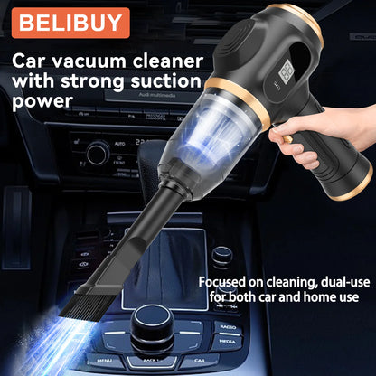 Powerful USB Rechargeable Vacuum Cleaner for Home and Car - High Suction Carpet Cleaner with Versatile Attachments