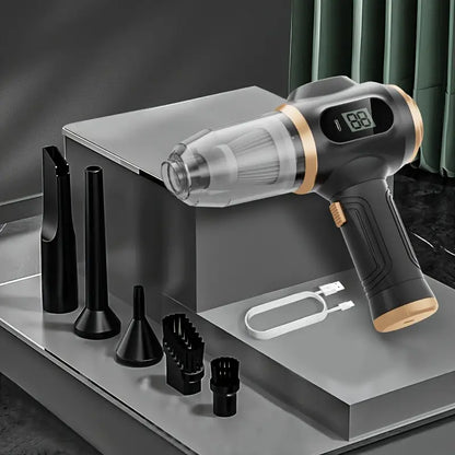 Powerful USB Rechargeable Vacuum Cleaner for Home and Car - High Suction Carpet Cleaner with Versatile Attachments